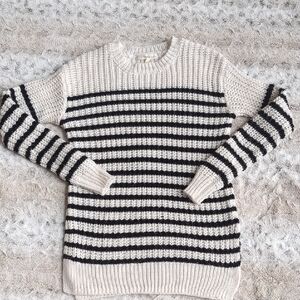 Rewind Knit Striped Crewneck Sweater